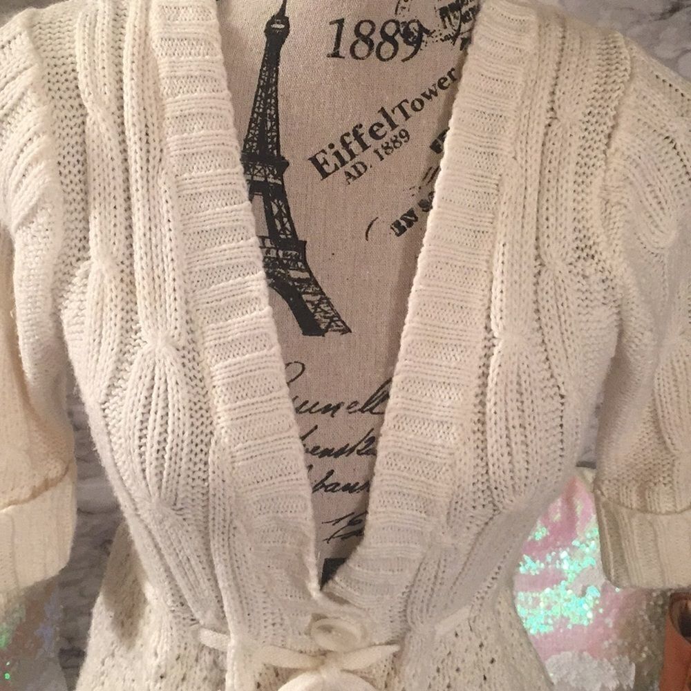 Derek heart tie waist Spring Sweater - Picture 4 of 8
